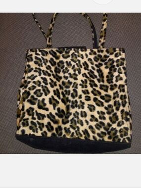 Leopard Print Bag - Black and Cream Animal Print Bag